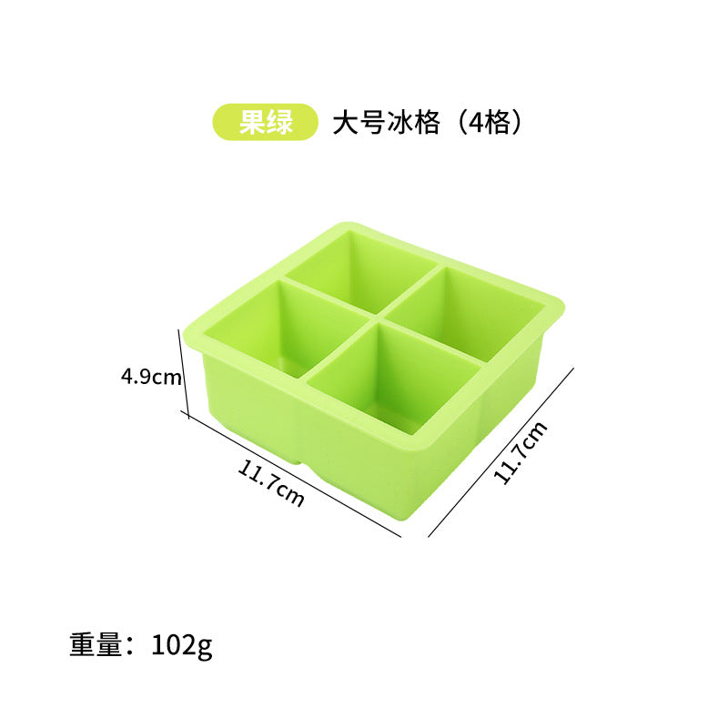 hot-selling ice cube mold, easy to demould, food-grade silicone ice tray, ice-making mold, whiskey large ice cube mold