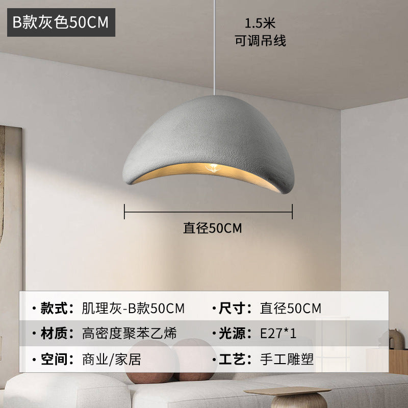 Wabi Silent Wind Chandelier Cream Wind Clothing Store Model Room B & B Restaurant Hotel Empty Villa Living Room Restaurant Lighting