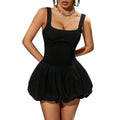 new european and american cross-border e-commerce women's fashion: minimalist sexy tank dress, slim-fit tulip mini dress