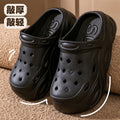 Height-increasing crocs women's summeroutwear2024new arrival stepping on shit feeling eva bottom beach seaside non-slip toe slippers
