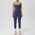Ready-to-ship, solid color, nude-feel, double-sided brushed, racerback, form-fitting activewear yoga set – perfect for running and fitness. two-piece set