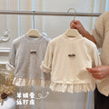 Autumn/winter girls' trendy thickened warm sweatshirt, korean style long-sleeve top, base layer, kids' clothing, children's wear