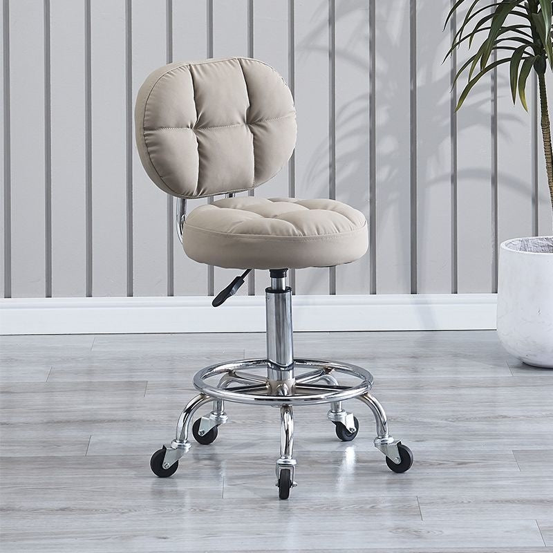 Barber chair makeup manicure live broadcast special adjustable round stool for home bedroom dressing stool movable backrest large work stool