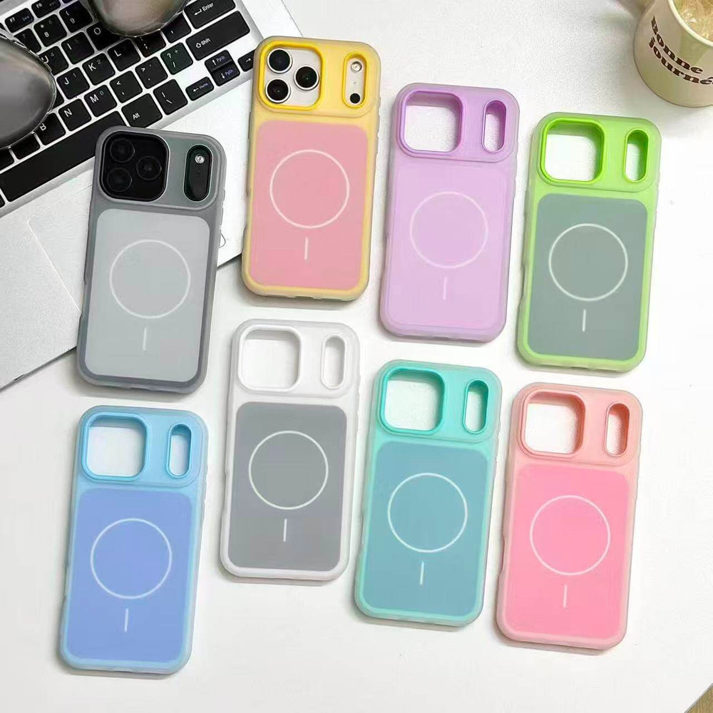 New two-color jelly magnetic two-in-one suitable for iphone17promax mobile phone case apple 11 frosted skin feel