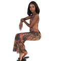 European and american style cross-border printed summer women's fashion vacation casual bodycon mini dress backless sleeveless maxi dress
