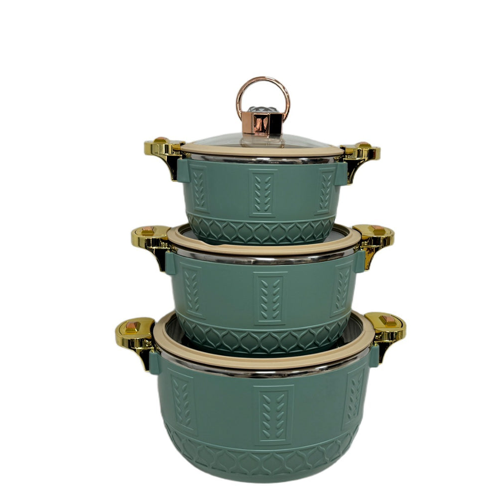 cross-border 3pcs insulated lunch box 2.5l-4.5l-6.5l hot selling african food warmer cont