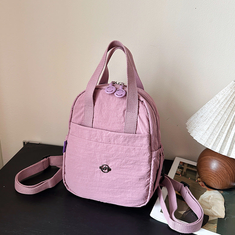 Cross-border casual versatile simple small backpack 2025 new travel backpack lightweight chest back double shoulder dual-purpose bag women