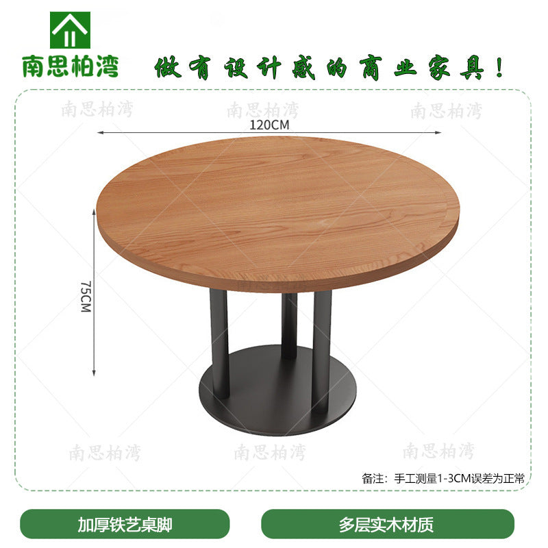 Catering furniture Chinese card seat sofa restaurant commercial modern hotel noodle shop milk tea shop table and chair combination solid wood