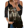 new spring/summer cross-border women's fashion: european and american style export top - camisole with cutout lace sleeves, knitted t-shirt for women