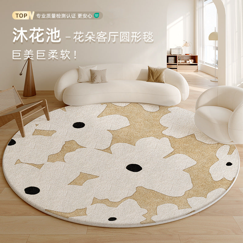 Distributed round carpet classy sense of accessible luxury living room bedroom bedside coffee table sofa no-wash, wipeable and maintenance-free floor mat