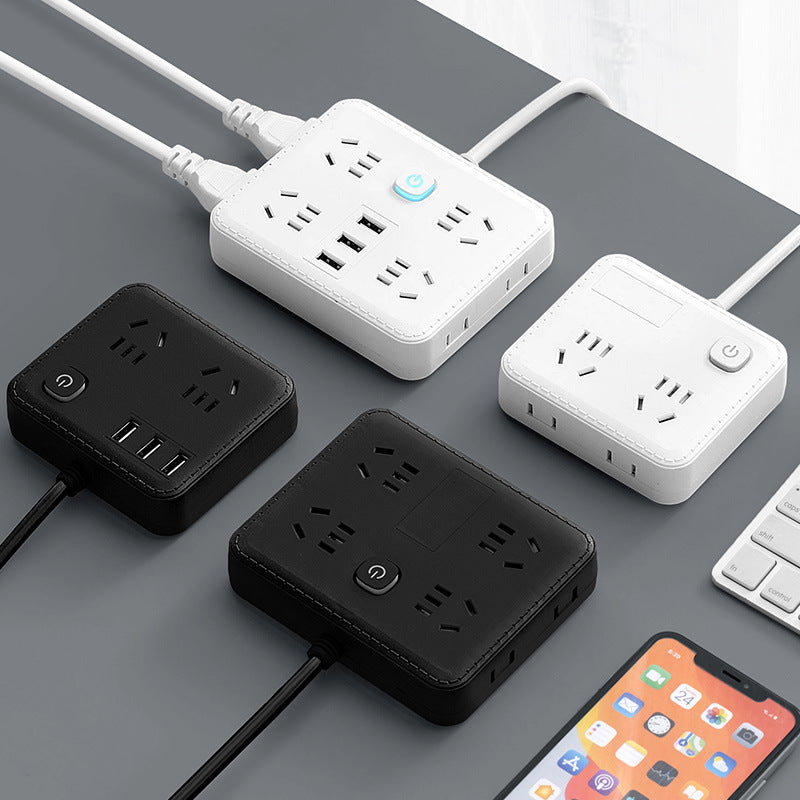 Power strip usb socket board student dormitory for home office plug converter multifunctional multi-hole long cable strip