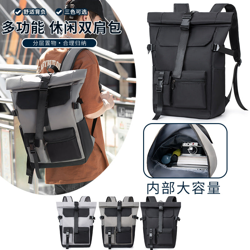 Cross-border backpack business men's multi-functional large-capacity simple fashion Korean version commuter student casual backpack