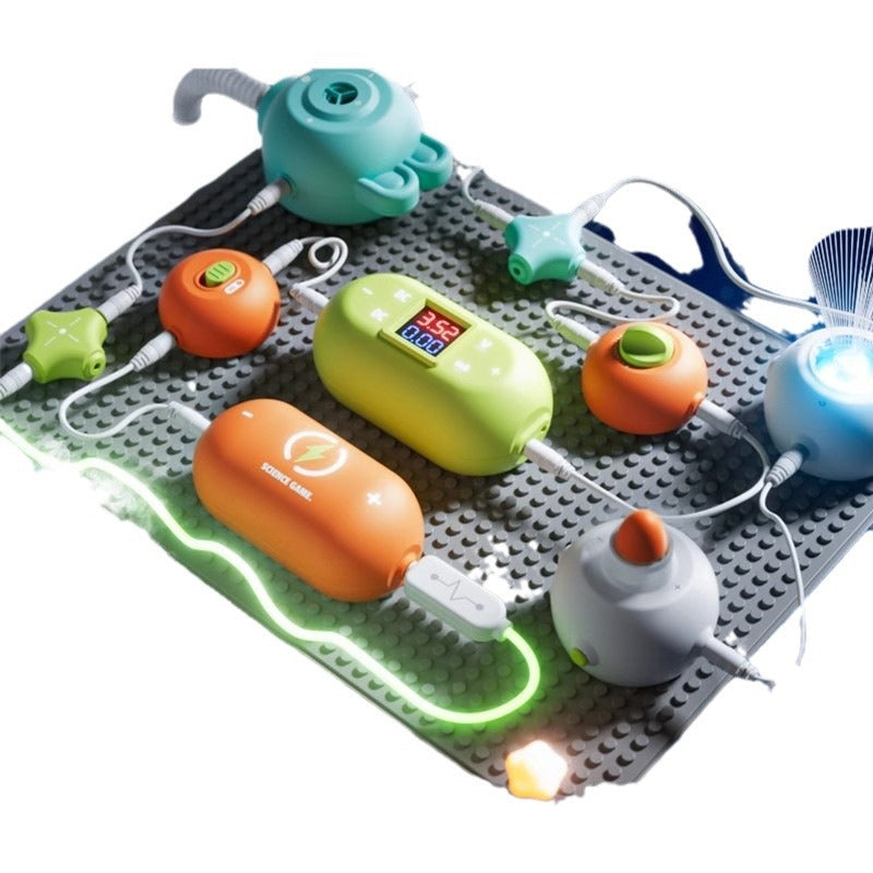 Children's circuit board building block assembly toy - educational science & physics experiment, hands-on puzzle, early learning, cross-border wholesale (english version)