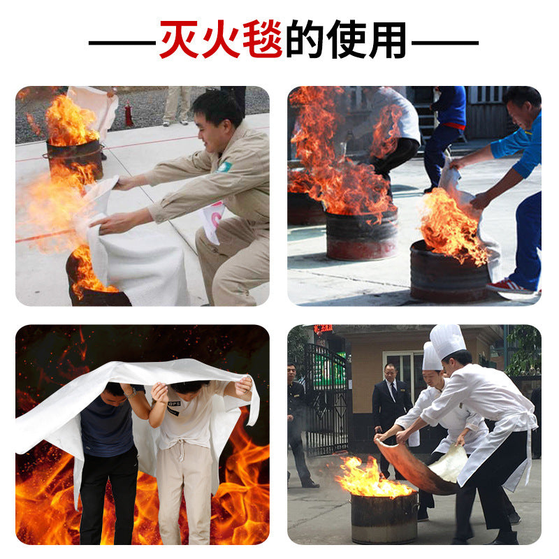 Fire blanket Kitchen special fire fiberglass fire blanket Fire certification High temperature flame retardant fire extinguishing blanket set
