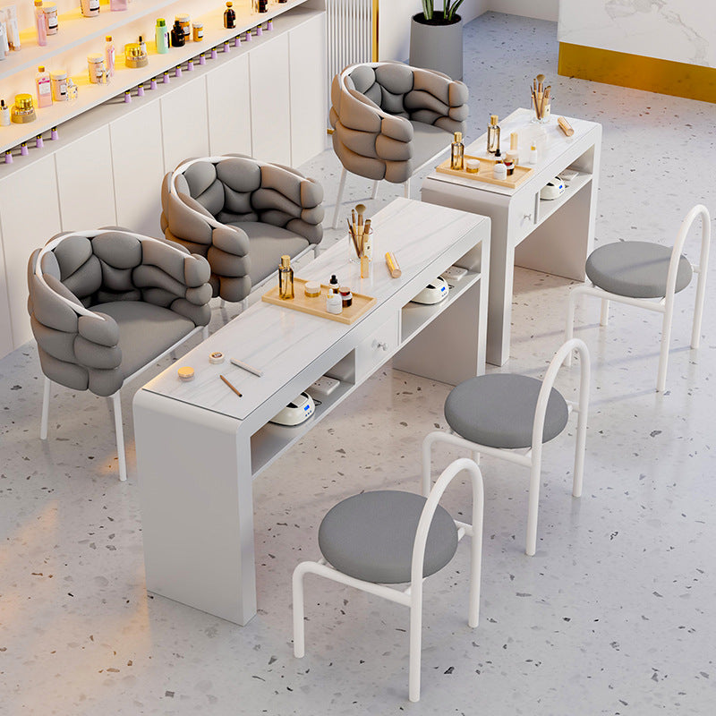 Cream wind multi-functional manicure table and chair set special economical single and double light luxury Internet celebrity ins manicure table
