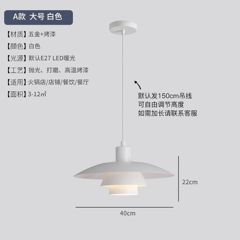 Danish Restaurant Chandelier B & B Cafe Hotel Petal Creative Bar Light Modern Simple Iron Flying Saucer Lighting
