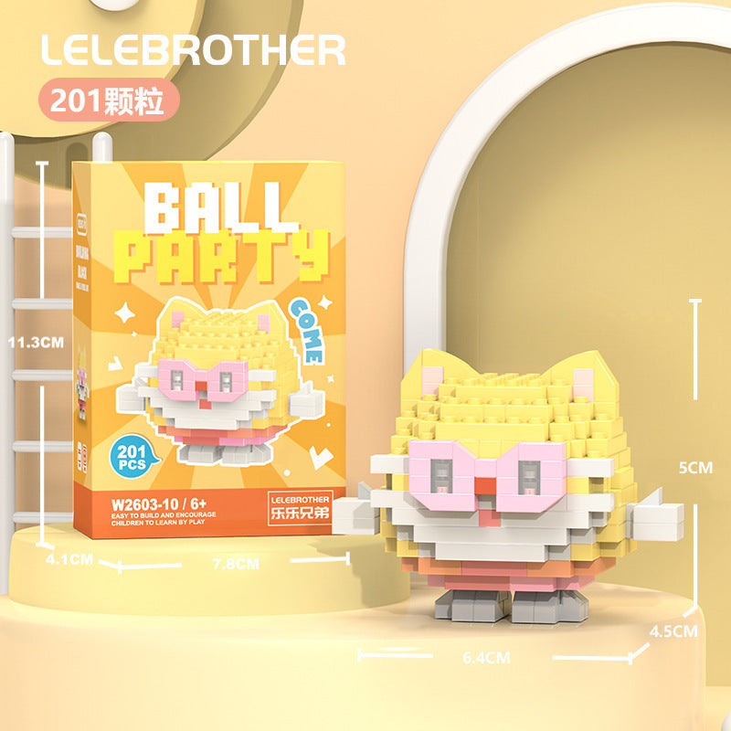 Compatible with lego micro bricks, cartoon figurines, children's educational building blocks, assembly toys, cross-border market stall gifts, wholesale