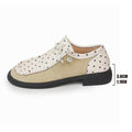 plus size spring autumnew arrivalfashionpolka dot women's shoes  round toe thick heel tie backcasualflats women's wholesale