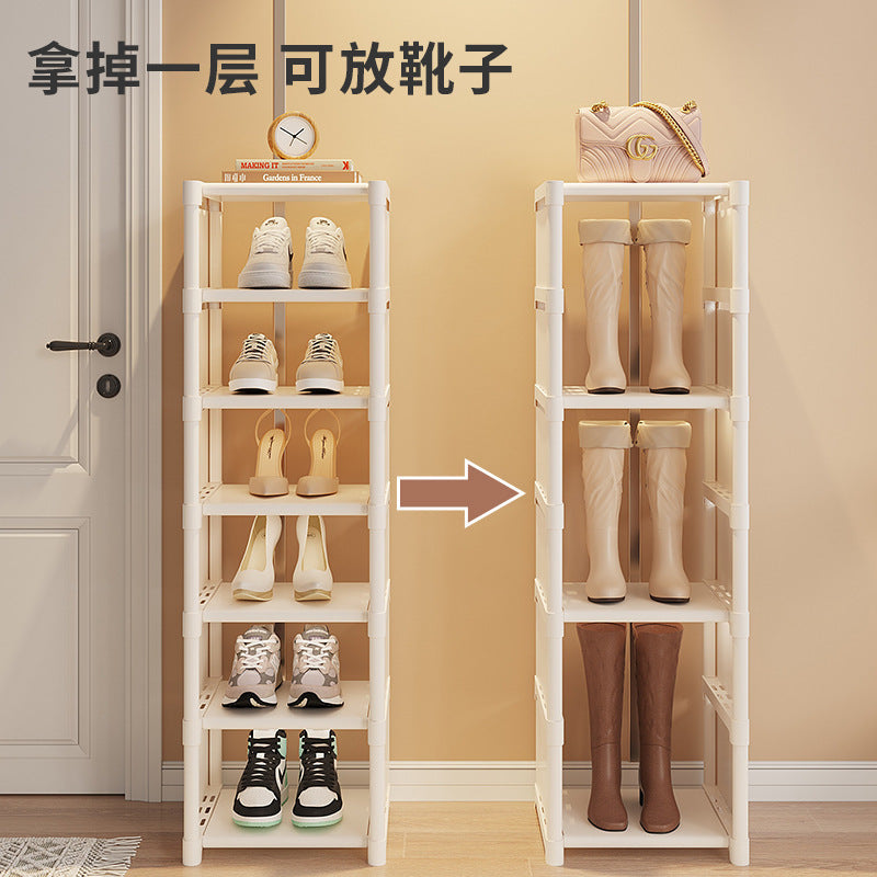 Simple shoe rack storage shoe rack multi-layer space saving door dormitory shoe cabinet household storage slipper rack rack