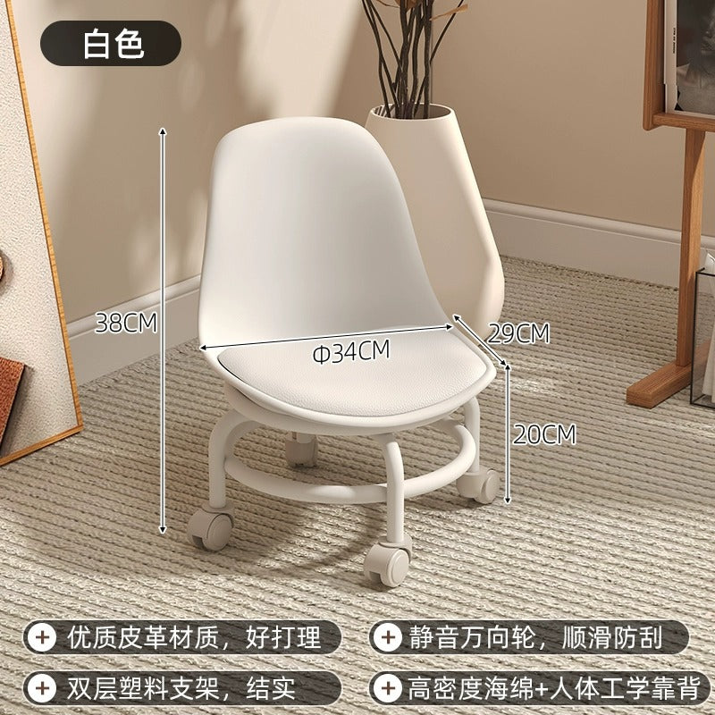 Popular for homemultifunctional beauty seam round stool chair pulley low stool universal wheel small stool with wheels rental room stool