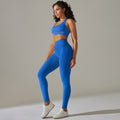 Ready-to-ship new sexy backless sports bra set with high-waisted butt-lifting leggings - quick-dry running, workout, and yoga apparel