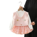 Girls' spring and autumn outfit set : new, stylish, and trendy spring fashion for baby girls and toddlers - tutu skirt three-piece set for little girls