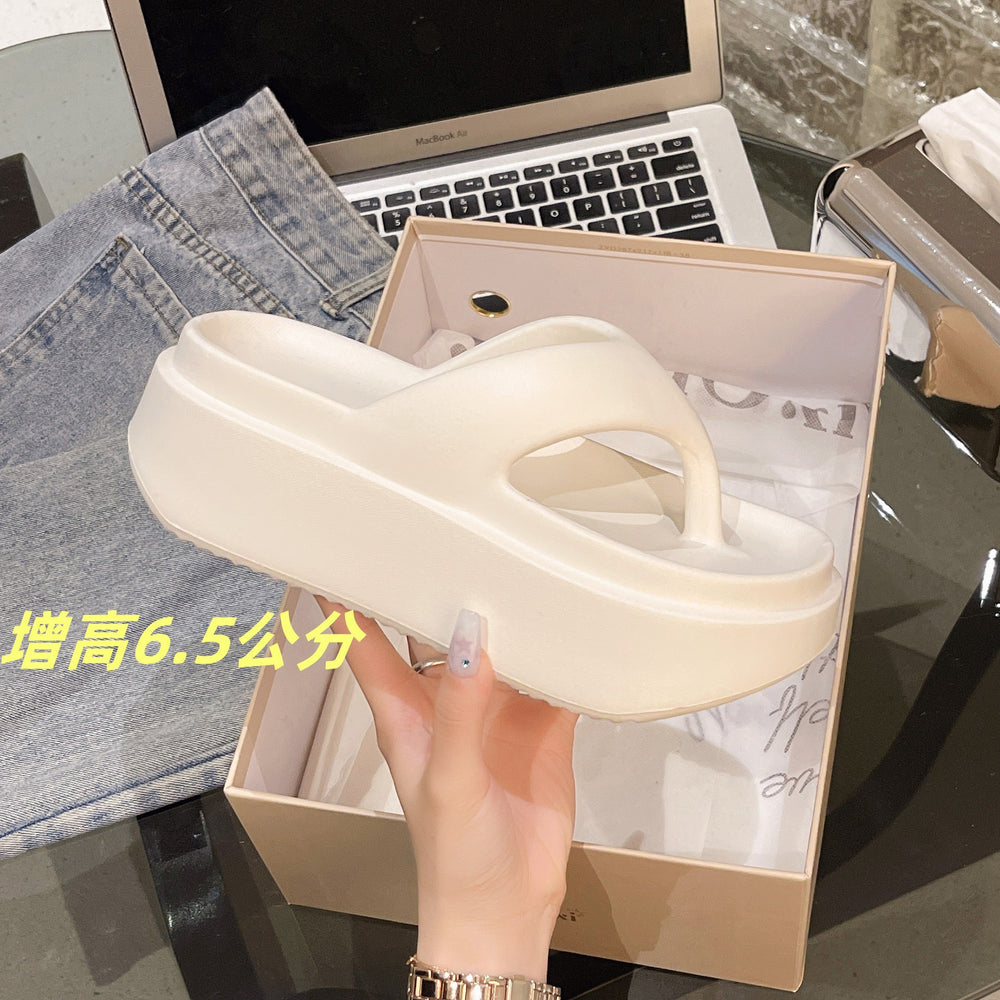 2025 new eva platform sandals - 7cm chunky sole flip-flops - women's fashionable and versatile summer outdoor slippers - wholesale