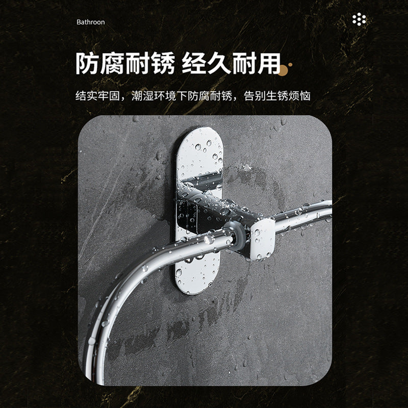 Stainless steel towel ring No punching ring Round bathroom Toilet pendant Toilet hanging ring Toilet towel rack