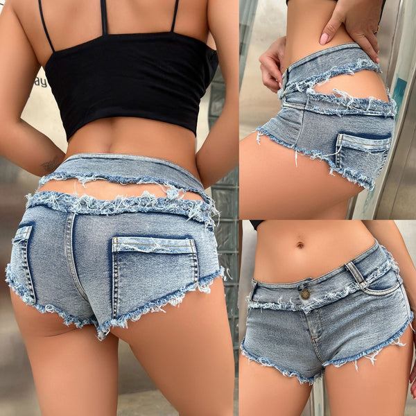 9026 #New  Sexy High Waist Women's Summer Jeans Denim Shorts Hot Pants Spice Girls European and American Bars