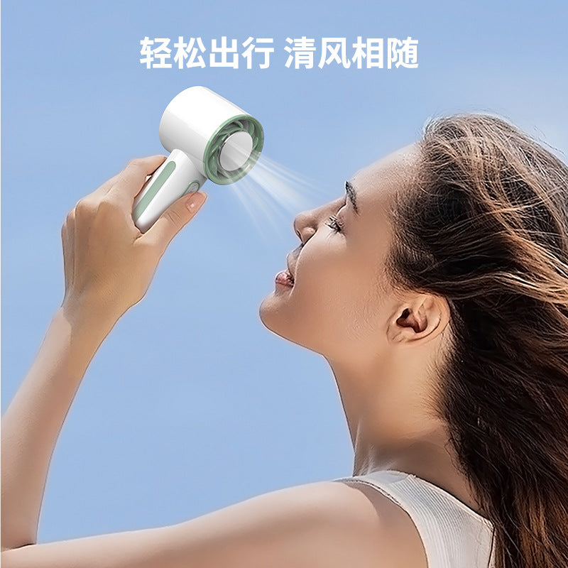 2025 handheld cooling fan - usb powered, ideal for home, office, and desktop use. portable mini turbine fan with ice pack function for outdoor use