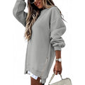 independent station  hot seller: autumn/winter fashion patchwork side-zip pullover sweatshirt for women