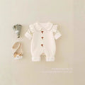Newborn baby long-sleeve romper - princess style, autumn outfit, cute bodysuit, double-layer crawling suit