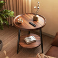 Scandinavianaccessible luxury small apartment side table casual modern for home round double layer side table coffee table small table sofa coffee table