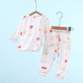 Baby pajamas for girls, summer lightweight style, boys' air conditioning suit, pure cotton girls' long-sleeved pajamas, baby spring/summer home air conditioning suit