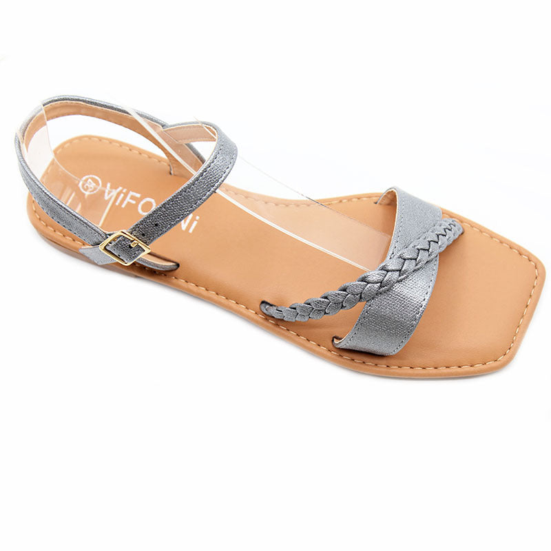 Wholesale Cape Verde fashion sandals现货女百搭编织防滑沙滩鞋