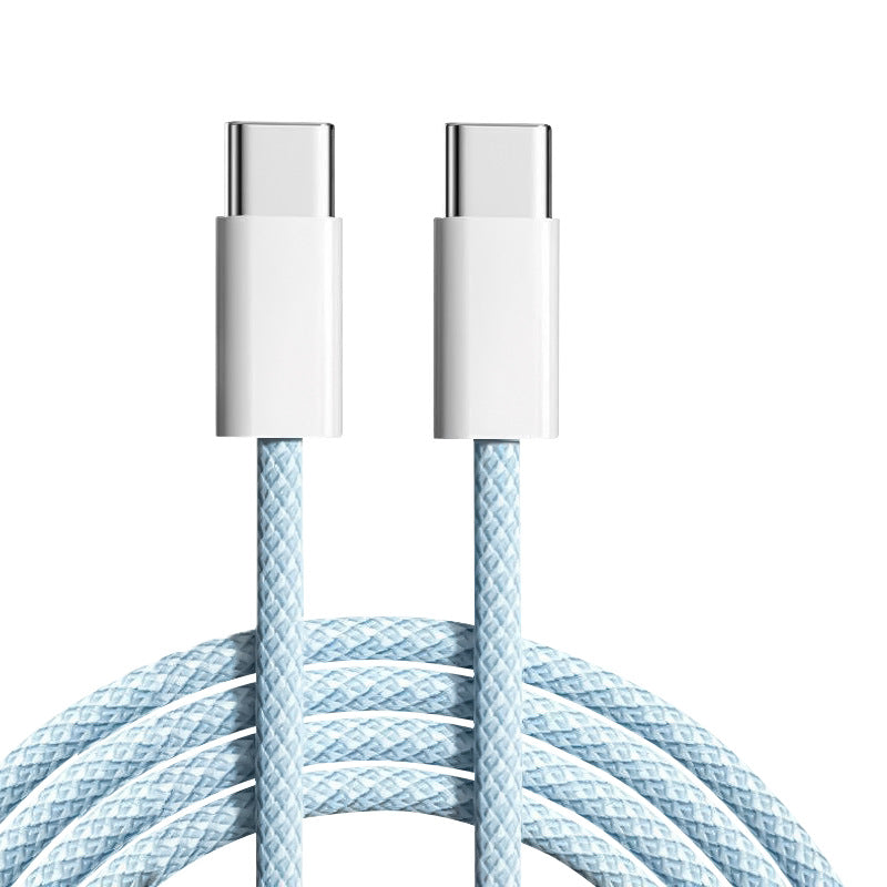 Apple 17 compatible data cable, c-to-c double-ended type-c charging cable, 15-weave fast charging data cable, c-to-c