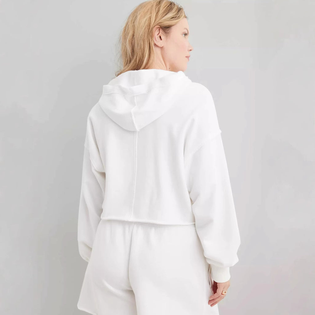 Cross-border hot sale fashion loose trendy brand hooded sweater women's spring and autumn European and American women's clothing v-neck top pullover long-sleeved shirt