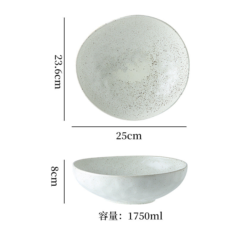 Japanese retro stoneware ceramic tableware restaurant hotel business dessert bowl soup bowl pasta bowl good-looking kiln bowl