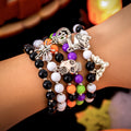 Halloween pumpkin bracelet wholesale fashion cross-border jewelry women's new ghost face skull bat pendant bracelet accessories