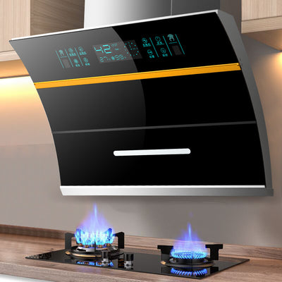 Wholesale high-suction range hood for home kitchen, side-exhaust dual-motor small exhaust fan, wall-mounted cooker hood