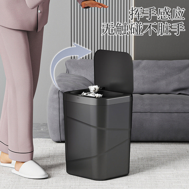 smart sensor trash can for home dormitory electric trash can large capacity hotel toilet slit trash can