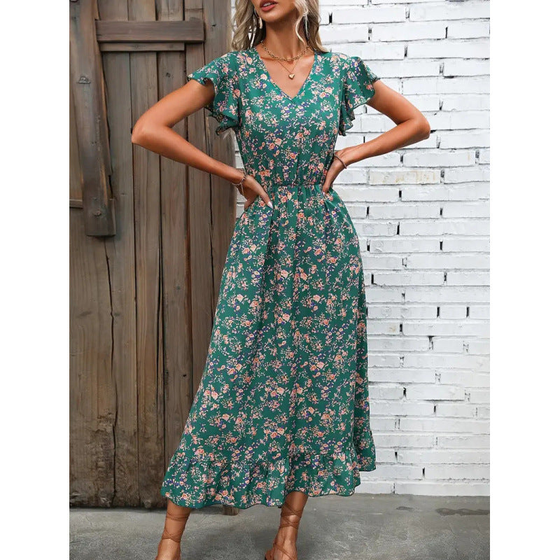 Shipped:  new summer collection - independent station cross-border e-commerce, comfortable & casual slim-fit dress, european & american style, perfect for vacation