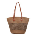 New woven bag large capacity tote bag simple versatile shoulder bag casual travel commute tote bag women's bag
