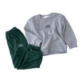Korean style ins colorful hoodie two-piece set + solid color letter print sweatpants, unisex baby/toddler spring/autumn versatile outfit