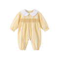 Newborn pure cotton class a clothing autumn super cute baby girl one-piece cute outing khaki ins romper autumn clothing