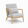 Export home living room backrest chair modern casual armrest lazy chair all solid wood classy dining chair