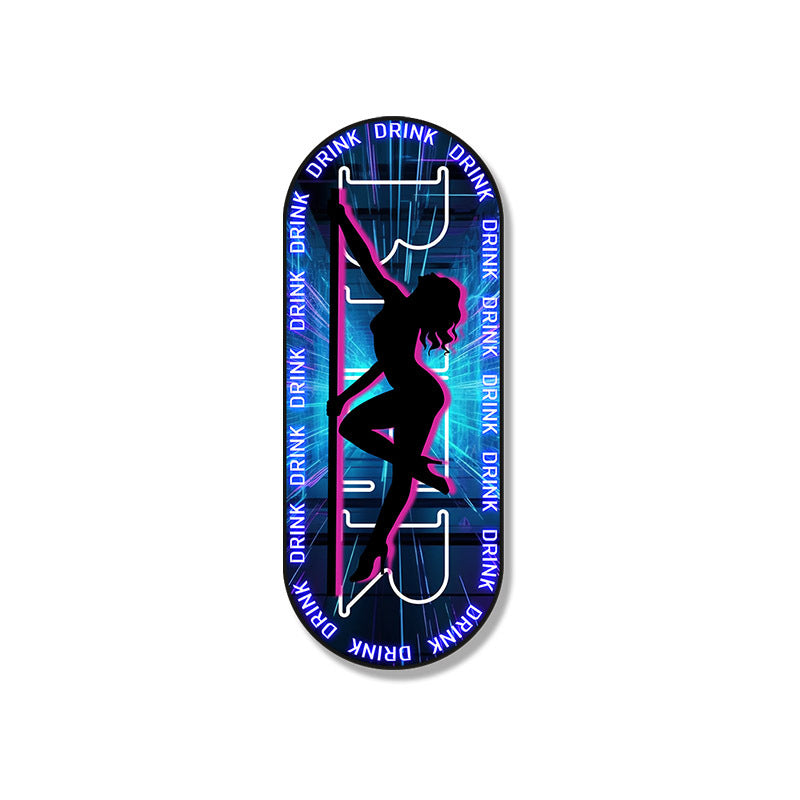 Bar nightclub sexy beautiful woman led ambient light hanging painting KTV tavern box club luminous abyss mirror decorative painting