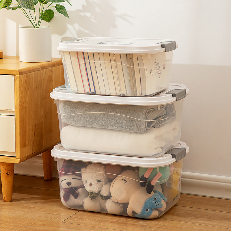 Household wardrobe storage box Clothes toys Books Transparent storage box Plastic snacks Car finishing box Storage box