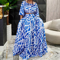 2025 spring amazon plus size women's elegant printed midi skirt fashion set