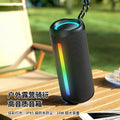 New wireless bluetooth speaker - outdoor waterproof portable subwoofer with rgb lighting - cylinder speaker